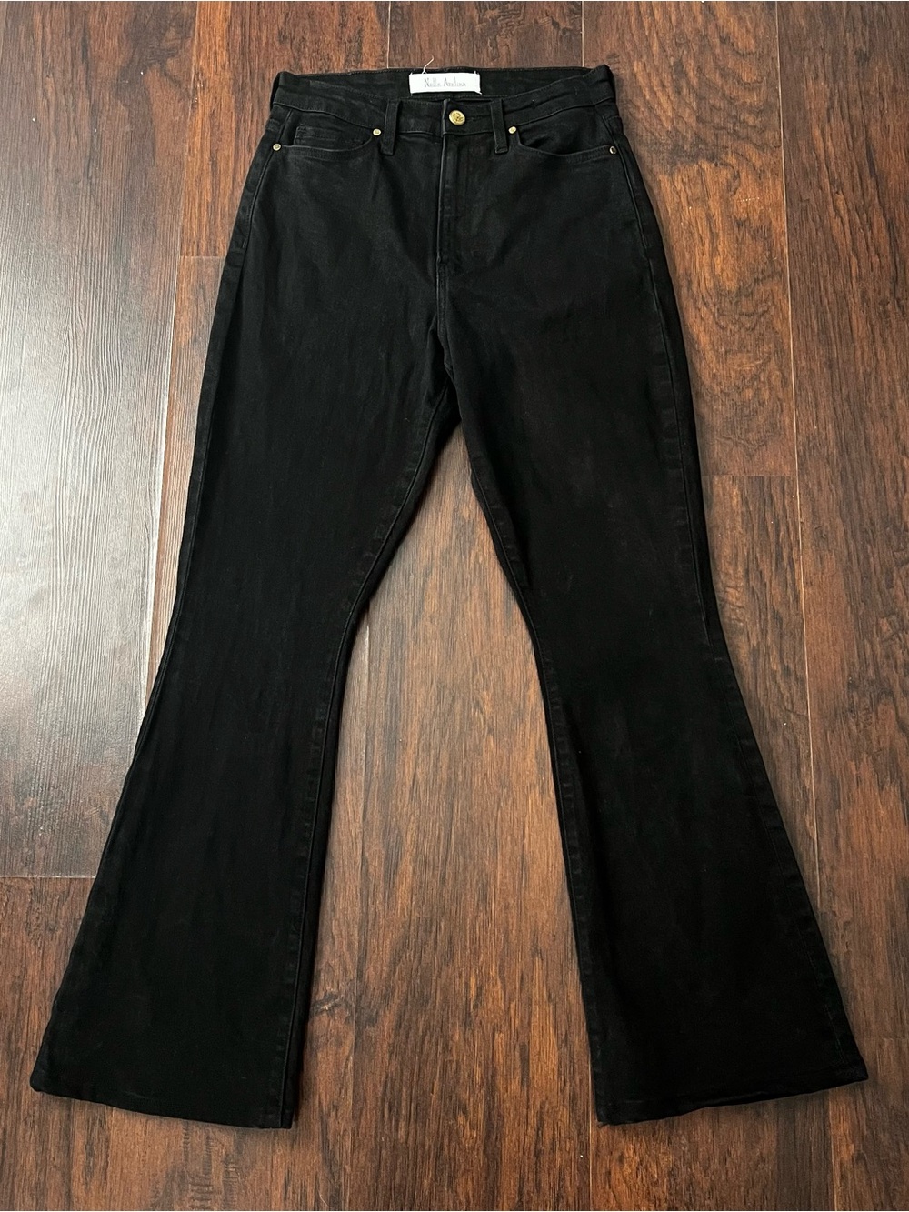 Nelle Atelier Petite Black High Rise Flare Jeans 27